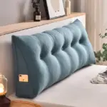 Blaues Kopfteilkissen